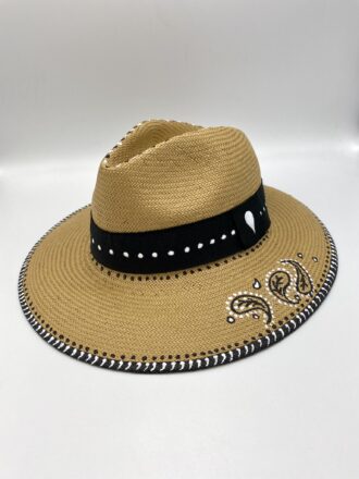 Ζωγραφισμένο καπέλο από άχυρο toyo