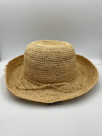 Καπέλο ηλίου από φυσική ψάθα Raffia