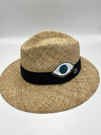 Καπέλο τύπου Pama από φύκι θαλάσσης με ζωγραφισμένο μάτι