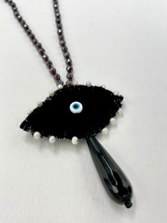 Χειροποίητο κολιέ με ημιπολύτιμες πέτρες