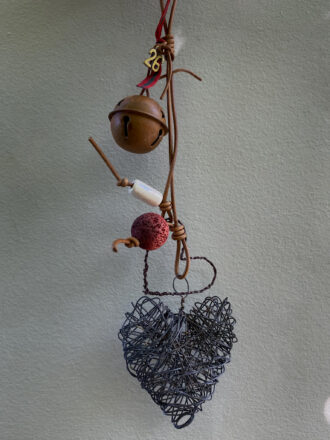 Χειροποίητο συρμάτινο γούρι καρδιά