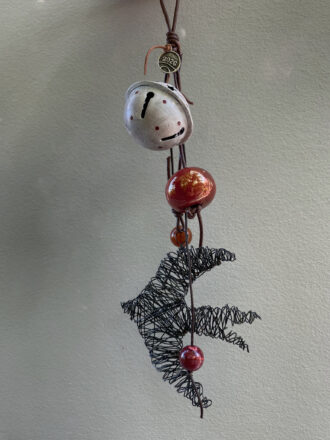 Χειροποίητο συρμάτινο γούρι περιστέρι