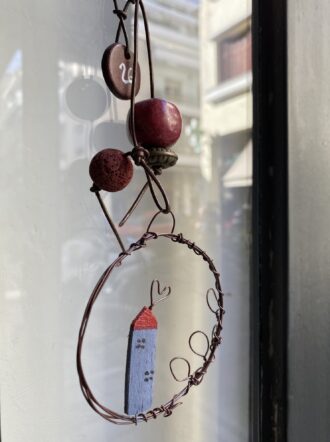 Χειροποίητο συρμάτινο γούρι με σπιτάκι